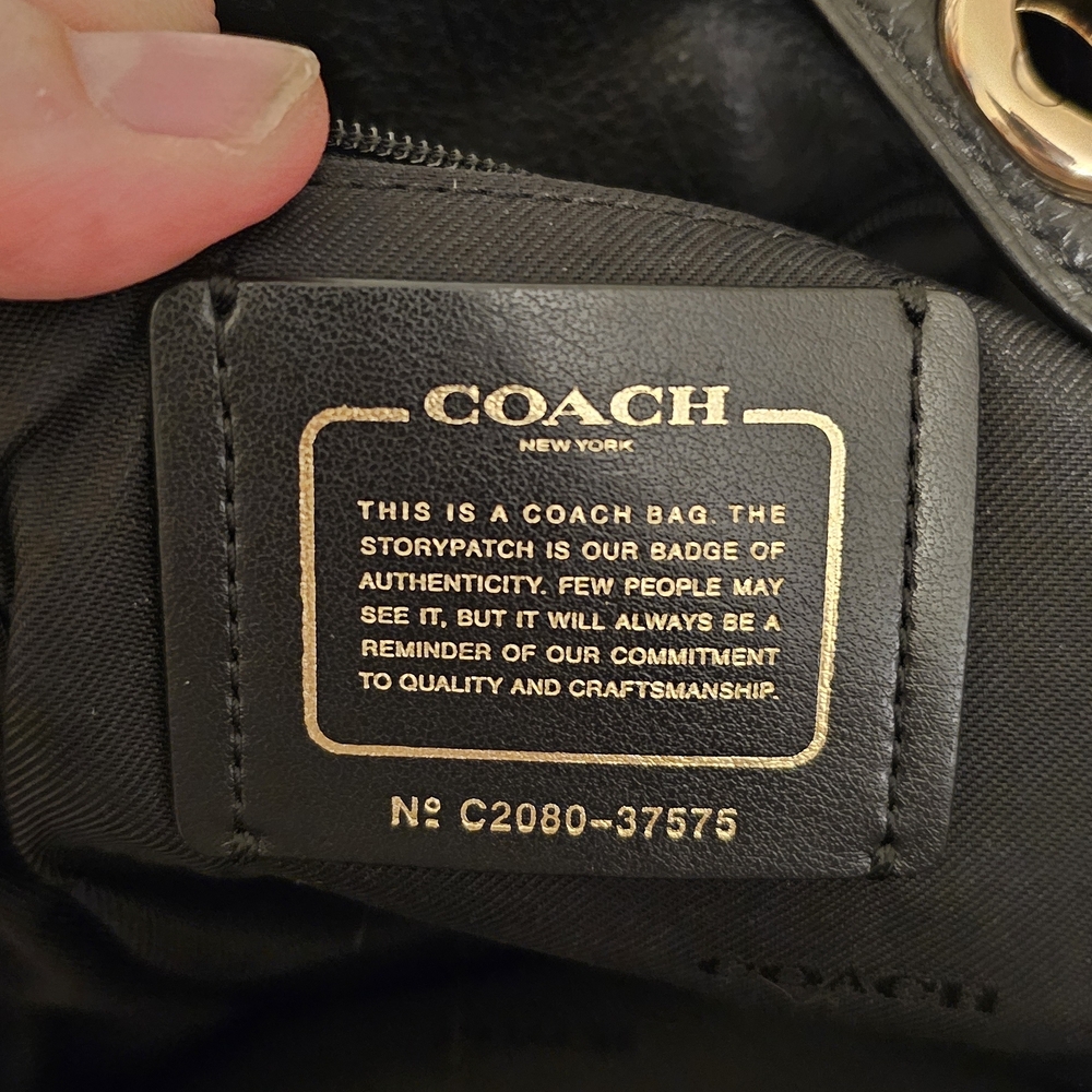 Coach Mercer Black Leather Bag 37575 - Picture 3 of 8
